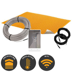 Schluter DITRA-HEAT Kit with Cable, INSULATED DUO Membrane & WiFi Programmable Thermostat