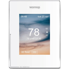 Warmup 6iE *New* Portrait Smart WiFi Thermostat, White, 120V/240V with GFCI & 10' floor sensor