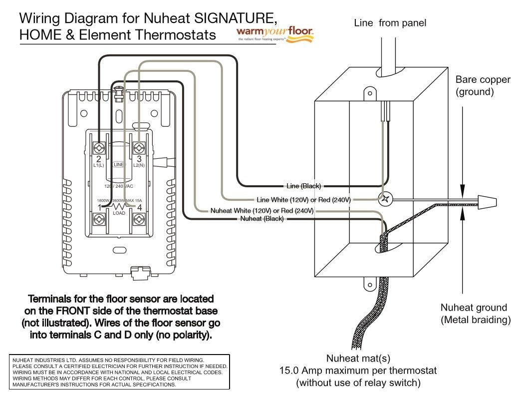 Nuheat Floor Heating Manual Nuheat Signature Thermostat Wiring